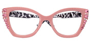 Rhodes, Bling Line Bifocal Reading Glasses (1.25 to 3.50) Cat Eye Tortoise Pink with Light Rose and AB Austrian Crystals NY Fifth Avenue