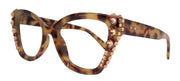 Rhodes, Bling Reading Glasses (1.25 to 3.00) Cat Eye Tortoise Brown with Light Colorado Austrian Crystals NY Fifth Avenue