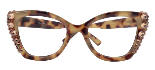 Rhodes, Bling Line Bifocal Reading Glasses (1.25 to 3.00) Cat Eye Tortoise Brown with Light Colorado Austrian Crystals NY Fifth Avenue