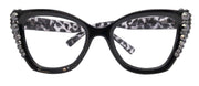 Rhodes, Bling Reading Glasses (1.25 to 3.00) Cat Eye Tortoise Black with Hematite Austrian Crystals NY Fifth Avenue