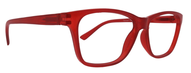 Ruby (Premium) Blue Light Blockers (Red transparent)Reading Glasses, High-End Reading Glasses +1.25 to +4, Square.