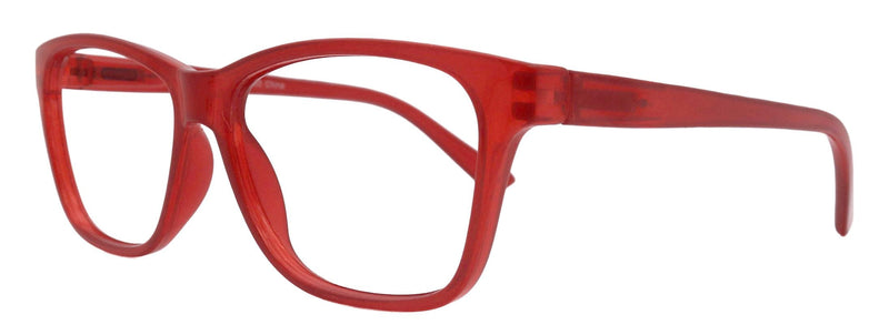 Ruby (Premium) Blue Light Blockers (Red transparent)Reading Glasses, High-End Reading Glasses +1.25 to +4, Square.