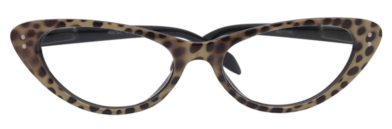 Savage, (Premium) Reading Glasses, Magnifying Eyeglass, CatEye Cheetah Color Frame, and temples. NY Fifth Avenue
