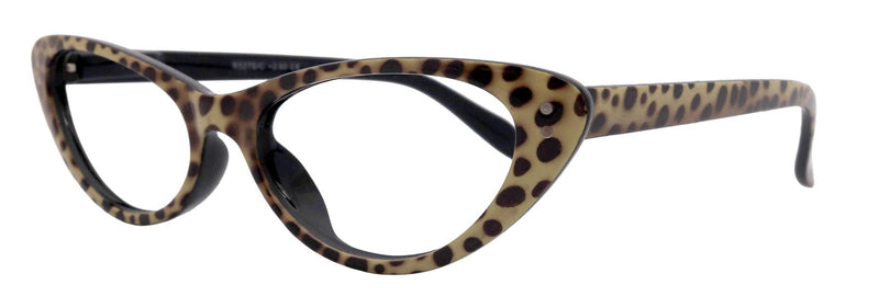 Savage, (Premium) Reading Glasses, Magnifying Eyeglass, CatEye Cheetah Color Frame, and temples. NY Fifth Avenue