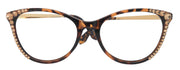 Cattitude Bling Reading Glasses 4 Women W Clear Genuine European Crystals, Tortoiseshell, Magnifying Cat Eye NY Fifth Avenue