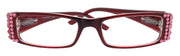 Fleur De Lis Red Reading Glasses, Rose European Crystal Rhinestones, NY Fifth Avenue