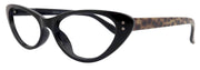 Savage, (Premium) Reading Glasses, Magnifying Eyeglass, CatEye (Black) Cheetah Color temples. NY Fifth Avenue