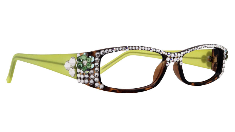 All Favorite, (Bling) Reading Glasses Women Adorned W European Crystals (Tortoise Brown), NY Fifth Avenue.
