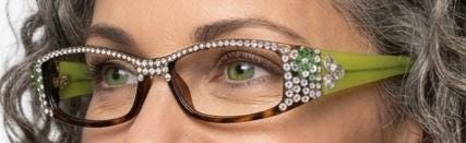 All Favorite, (Bling) Reading Glasses Women Adorned W European Crystals (Tortoise Brown), NY Fifth Avenue.