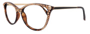 Cattitude Bling Reading Glasses 4 Women W Top Light Colorado Genuine European Crystals, Tortoiseshell, Magnifying Cat Eye NY Fifth Avenue