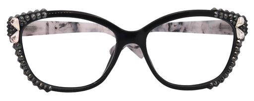 Savannah, (Bling)Women Reading Glasses W (2X line)(Hematite, Pearl Teardrop)Genuine European Crystals.(Black,Tortoise shell) NY Fifth Avenue