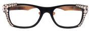 Kelly, (Bling) Women Reading Glasses W (Clear)Genuine European Crystals. Square, NY Fifth Avenue.