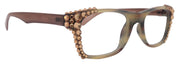 Kelly, (Bling) Women Reading Glasses W (Light Colorado)Genuine European Crystals. Square, NY Fifth Avenue.