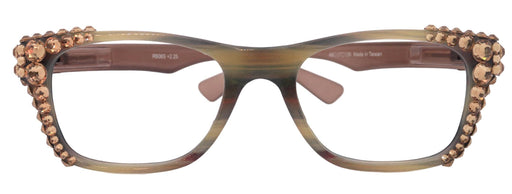 Kelly, (Bling) Women Reading Glasses W (Light Colorado)Genuine European Crystals. Square, NY Fifth Avenue.