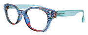 Versailles, (Bling) Reading Glasses 4 women W (Aquamarine) Genuine European Crystals (Blue, Pink) NY Fifth Avenue