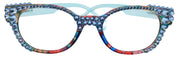 Versailles, (Bling) Reading Glasses 4 women W (Aquamarine) Genuine European Crystals (Blue, Pink) NY Fifth Avenue