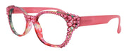 Versailles, (Bling) Reading Glasses 4 women W (Rose) Genuine European Crystals (Pink) NY Fifth Avenue