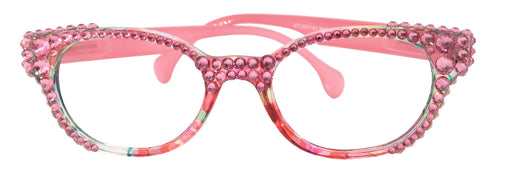 Versailles, (Bling) Reading Glasses 4 women W (Rose) Genuine European Crystals (Pink) NY Fifth Avenue