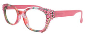 Versailles, (Bling) Reading Glasses 4 women W (Rose) Genuine European Crystals (Pink) NY Fifth Avenue