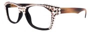 Kelly, (Bling) Women Reading Glasses W (Full Top) (Clear)Genuine European Crystals. Square, NY Fifth Avenue.