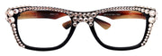 Kelly, (Bling) Women Reading Glasses W (Full Top) (Clear)Genuine European Crystals. Square, NY Fifth Avenue.