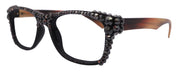 Kelly, (Bling) Women Reading Glasses W (Full Top) (Hematite)Genuine European Crystals. Square, NY Fifth Avenue.
