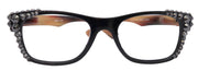 Kelly, (Bling) Women Reading Glasses W (Hematite)Genuine European Crystals. Square, NY Fifth Avenue.