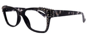 Madison Square, (Bling) Reading Glasses 4 Women W (Hematite) Genuine European Crystals NY Fifth Avenue (Wide frame)