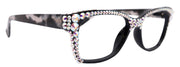 Madison Square, (Bling) Reading Glasses 4 Women W (AB) Genuine European Crystals NY Fifth Avenue (Wide frame)