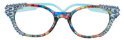 Versailles, (Bling) Reading Glasses 4 women W (Aquamarine) Genuine European Crystals (Blue, Pink) NY Fifth Avenue