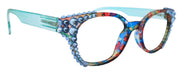 Versailles, (Bling) Reading Glasses 4 women W (Aquamarine) Genuine European Crystals (Blue, Pink) NY Fifth Avenue