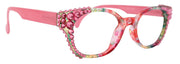 Versailles, (Bling) Reading Glasses 4 women W (Rose) Genuine European Crystals (Pink) NY Fifth Avenue
