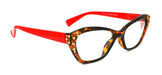 Jane, (Bling) Women Reading Glasses W (L. Colorado, Cooper) Genuine European Crystals, Cat Eyes (Red Brown) Tortoise Shell. NY Fifth Avenue