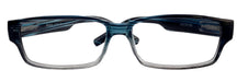 Logan Square Men's Unixes High-End Reading Glasses - Magnifying Readers, Transparent Blue, Rectangular Frame, Inspired by NY Fifth Avenue