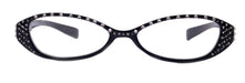 Lucky, (Bling) Women Reading Glasses W (Clear) Genuine European Crystals, Magnifying, Cat Eyes (Black) Cat eye NY Fifth Avenue