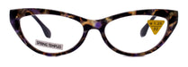 Lynx, (Premium) Reading Glass, High End Readers +1.25..+3 Magnifying, Cat Eye optical Frame, Tortoise Shell (Brown, Purple) NY Fifth Avenue