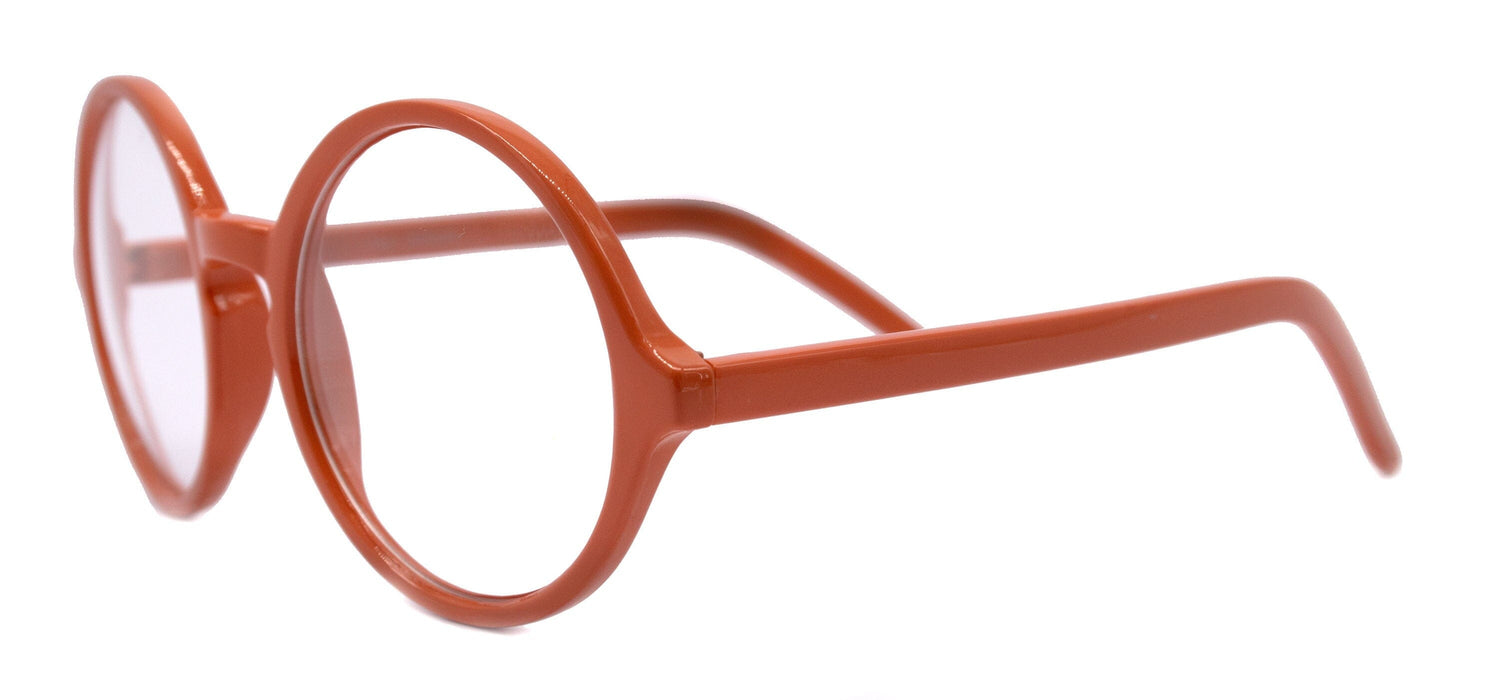 Mabel, (Premium) True Round vintage Reading Glasses (Orange) Circle Eye, Medium, NY Fifth Avenue