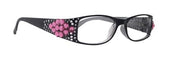 Merkel, The Diamond Crystal Shape, Bling Women Reading Glasses, Adorned w Fuchsia Genuine European Crystals  +1.50 to +3. NY Fifth Avenue.