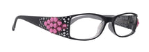 Merkel, The Diamond Crystal Shape, Bling Women Reading Glasses, Adorned w Fuchsia Genuine European Crystals  +1.50 to +3. NY Fifth Avenue.