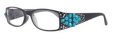 Merkel, The Diamond Crystal Shape, Bling Women Reading Glasses, w Blue Zircon Genuine European Crystals +1.25 to +3.00. NY fifth Avenue.