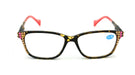 Milan, (Bling) Reading Glasses Women W (L. Colorado, L. Rose) Genuine European Crystals. Square +1.25..+3 (Tortoise Brown, Pink)