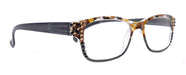 Olivia, (Bling) Women Reading Glasses Adorned W (Hematite, L. Colorado) Genuine European Crystals (Bk Tortoise Brown) Square NY fifth avenue