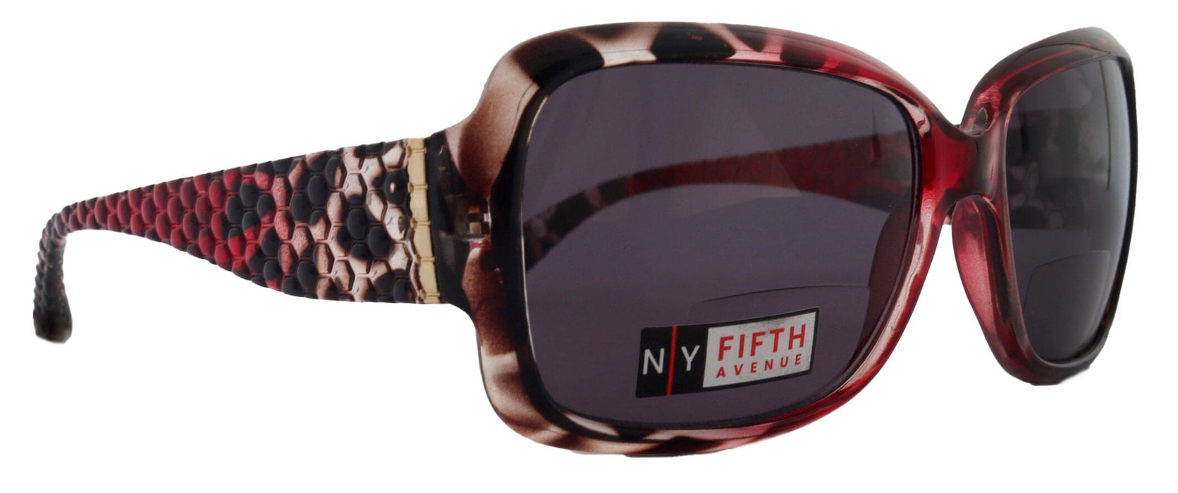 Olympia, High-End Line Bifocal (Clear On Top) Sun Readers for Women OR Non-Bifocal Readers Sunglasses (Pink Tortoiseshell) NY Fifth Avenue