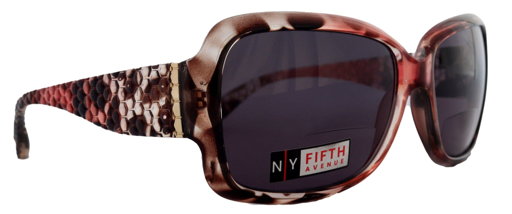 Olympia, High-End Line Bifocal (Clear On Top) Sun Readers for Women OR Non-Bifocal Readers Sunglasses (Pink Tortoiseshell) NY Fifth Avenue