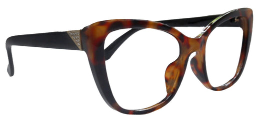 Parisian Fashion High End Line Bifocal OR Non-Bifocal Black W brown Tortoiseshell Reading Glasses Cat-Eye Chic, Inspired by NY Fifth Avenue