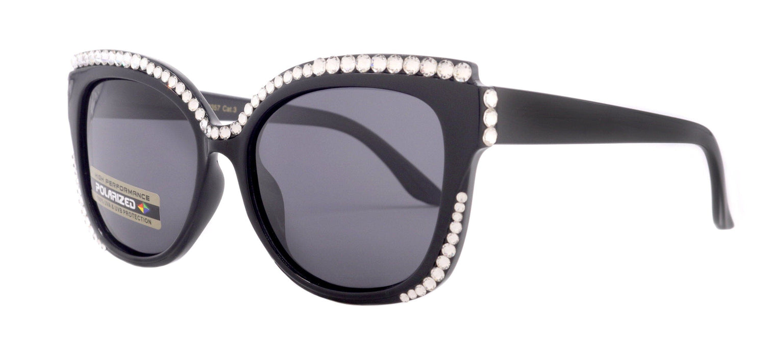 Polarized Premium Fashion sunglasses with Genuine European Crystals