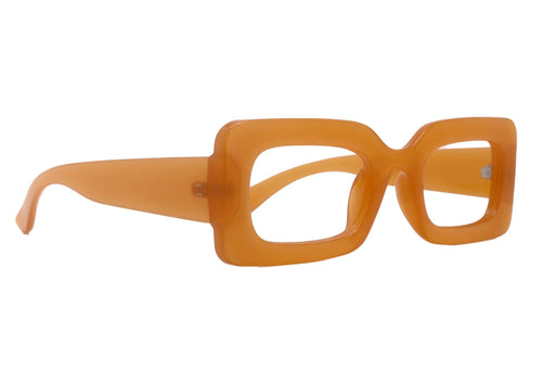 Premium Reading Glasses, High End Readers +1.25..+3 Magnifying Glasses ORANGE Rectangular NY Fifth Avenue