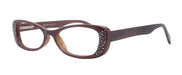 Premium Reading Glasses High End Reading Glass, Small Frame Brown +1.25 to +3.00 magnifying glasses, Cat Eye. optical Frames