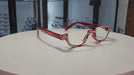 Half Moon, (Bling) Woman Reading Glasses Adorned W Genuine European Crystals, Reader Magnifying,   (Red) NY Fifth Avenue.