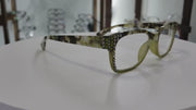 Aya, (Bling) Women Reading Glasses Adorned W (Olivine, Black Diamond) Genuine Austrian Crystals. Fancy Readers, Green Square NY Fifth Avenue